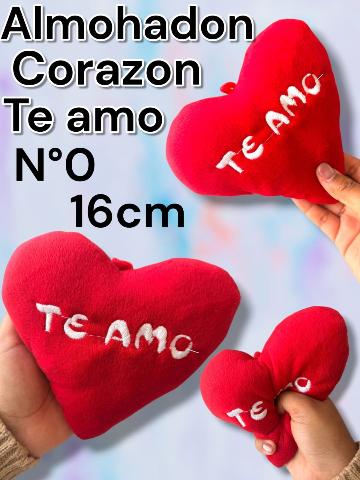 ALMOHADON CORAZON TE AMO N* 0