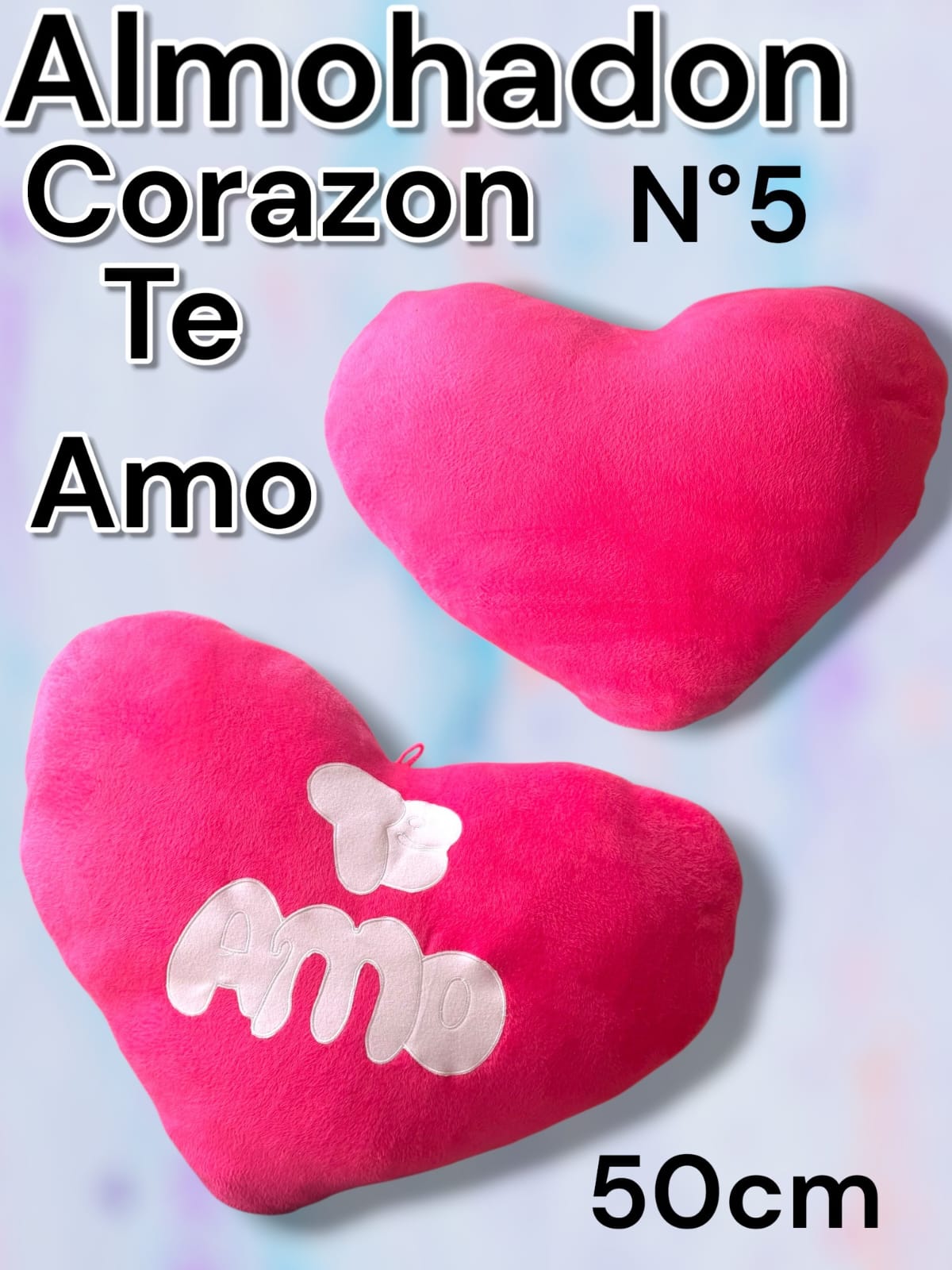 ALMOHADON CORAZON TE AMO N*5