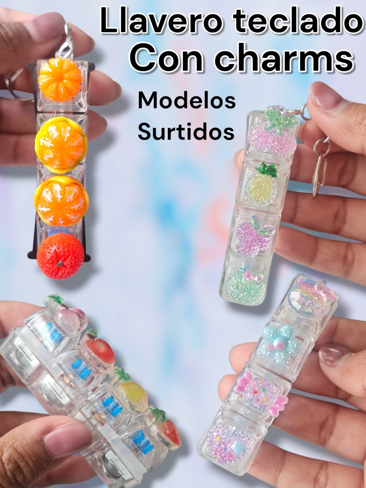 FIDGET TECLADO CON CHARMS SURTIDOS