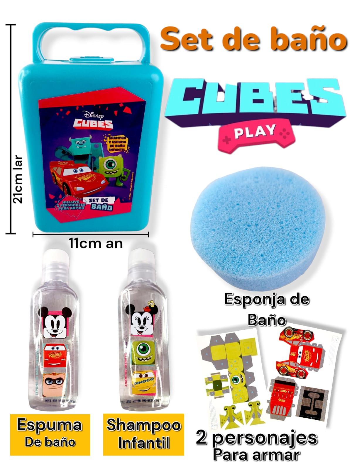 Set de Baño "Cubes" ORIGINAL en valijita reutilizable