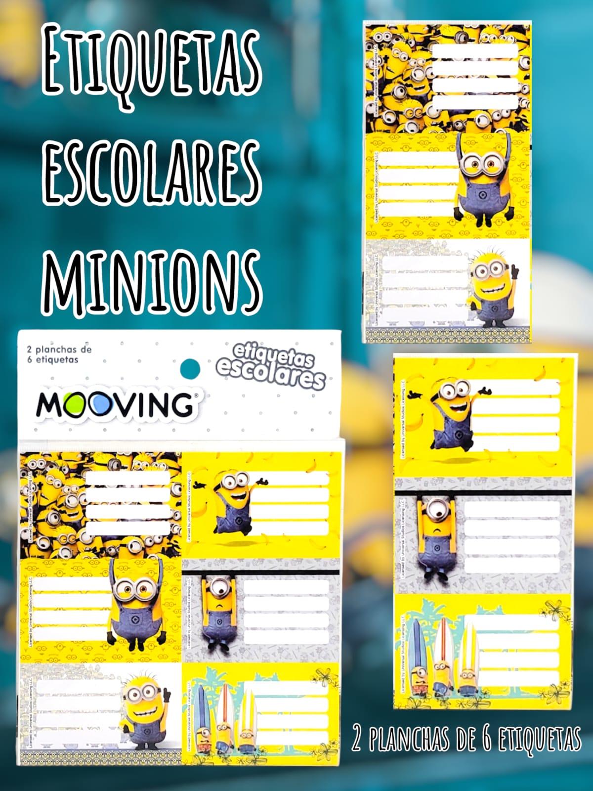  Etiquetas Escolares Minions MOOVING