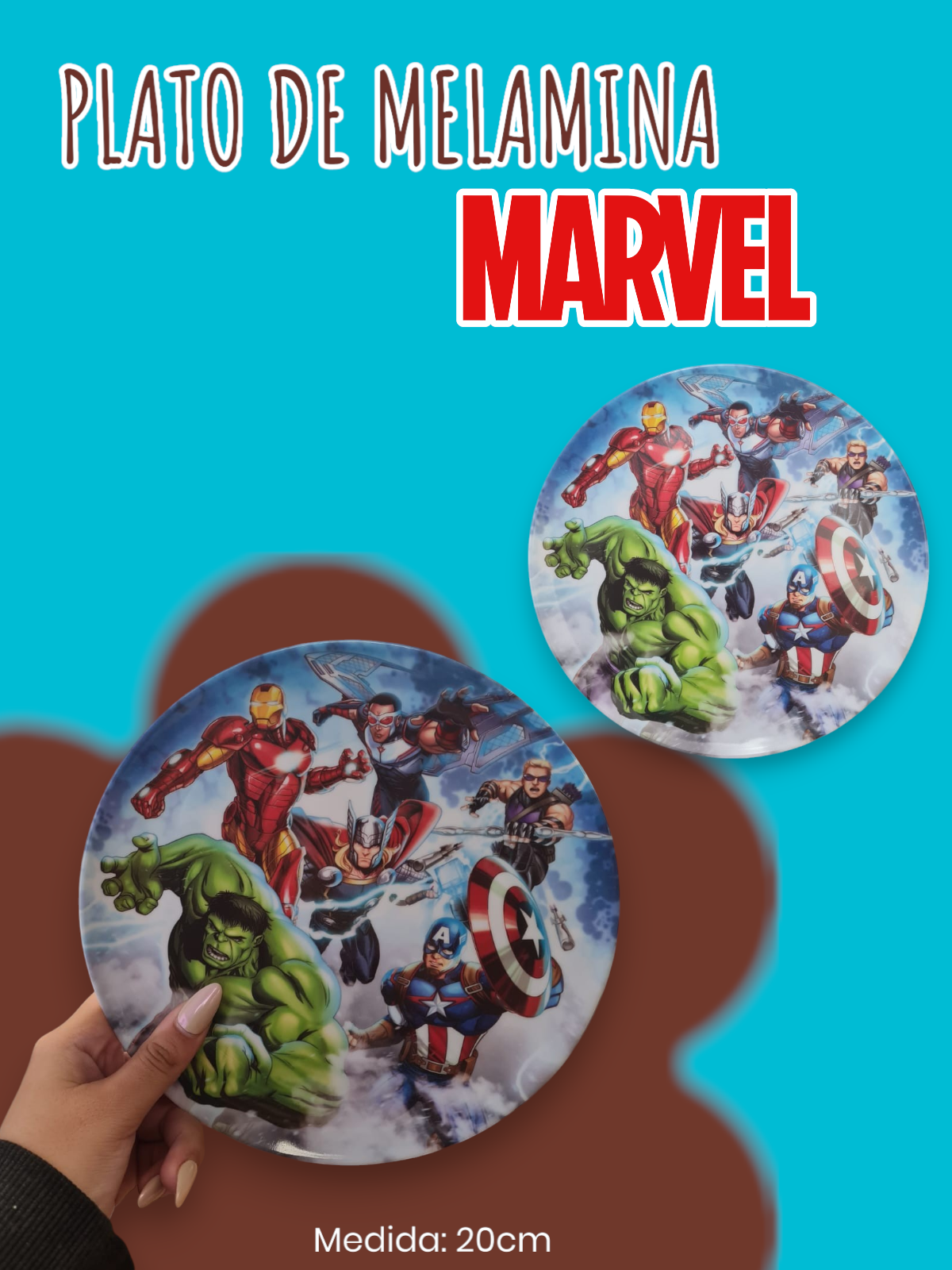 Plato de Melamina Marvel
