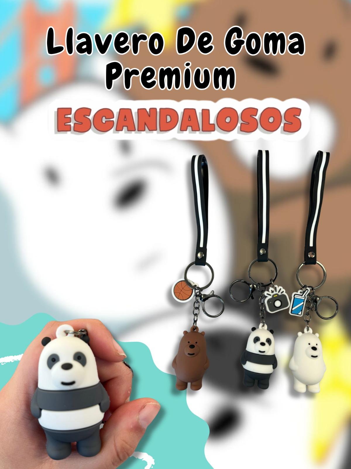 Llavero De Goma Premium Osos Escandalosos
