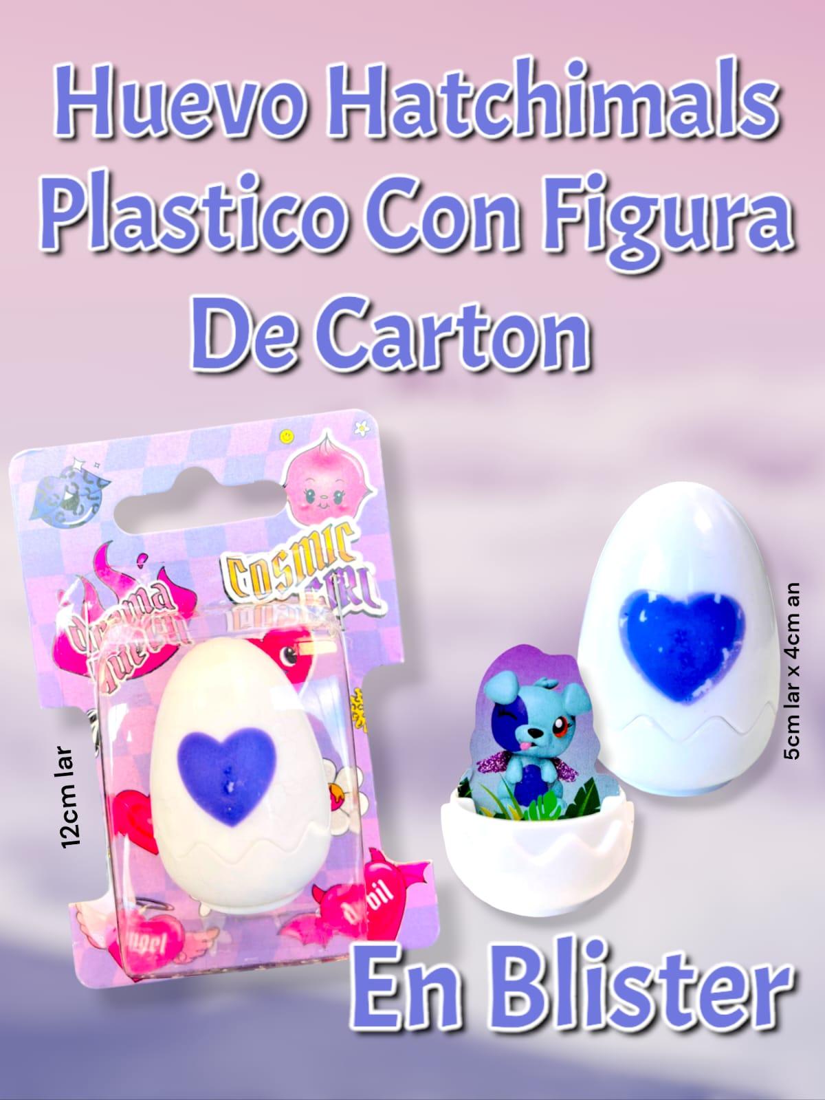 Huevo Hatchimals plastico con figura de carton en Blister 