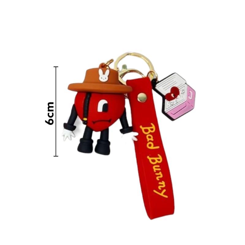 Llavero De Goma Premium Bad Bunny Corazon 6Cm