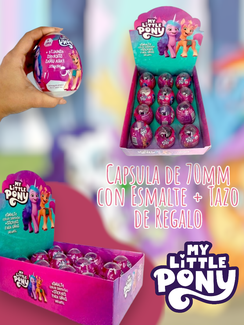 Huevo mediano My Little Pony con Esmalte + Tazo de Regalo