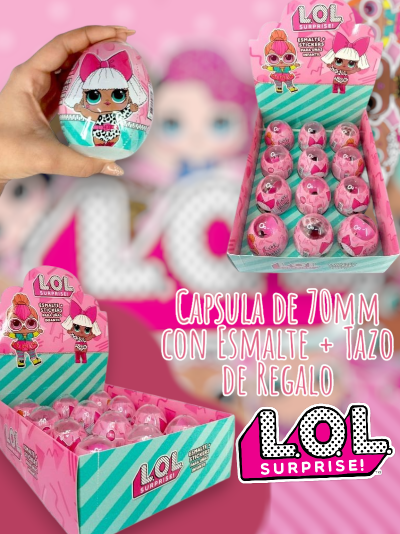 Huevo mediano LOL Surprise con Esmalte + Tazo de Regalo