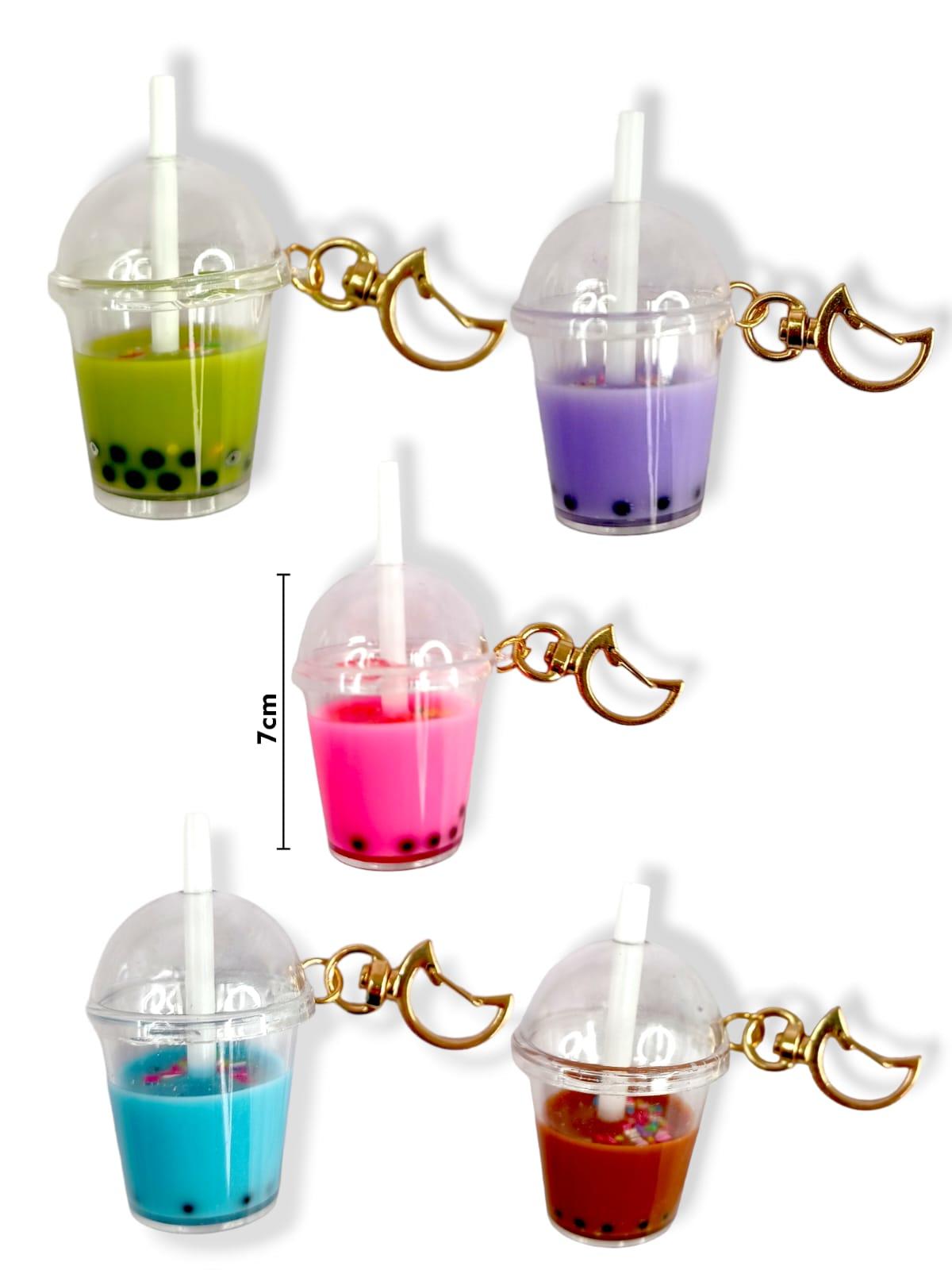 LLAVERO  Vasitos Acrilico bubble tea Colores 7cm