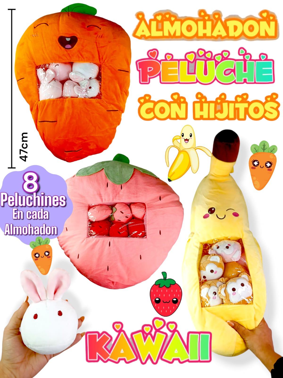 Almohadon Peluche Con Hijitos 47cm