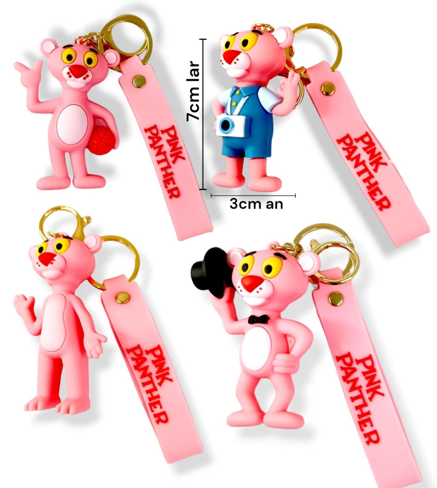 Llavero De Goma Premium Pantera Rosa 7Cm