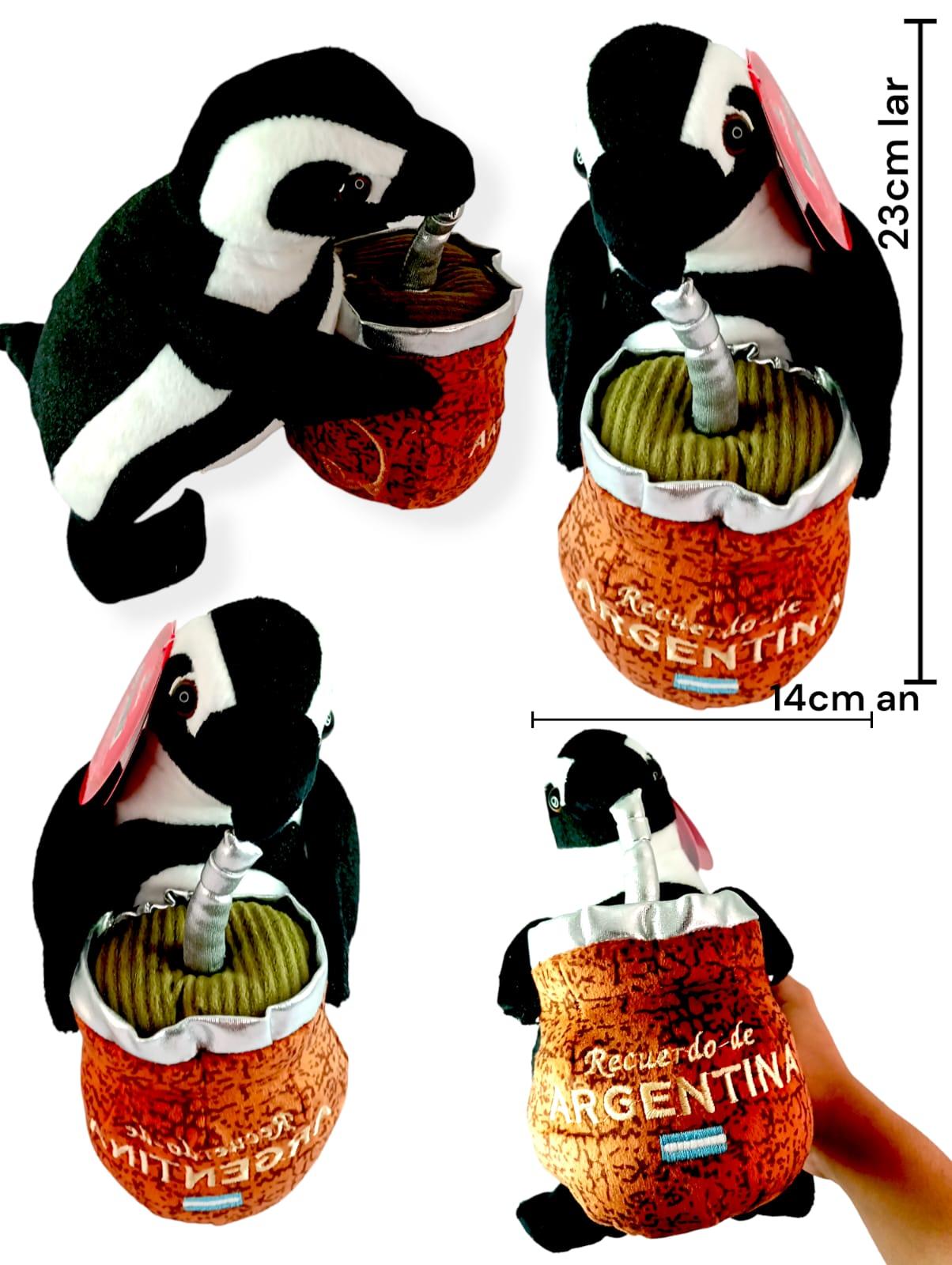 Peluche PINGUINO Con Mate ARGENTINA 23cm