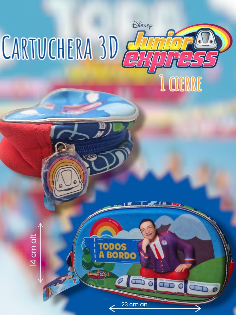 CARTUCHERA 3D 1 CIERRE JUNIOR EXPRESS Disney ORIGINAL CRESKO