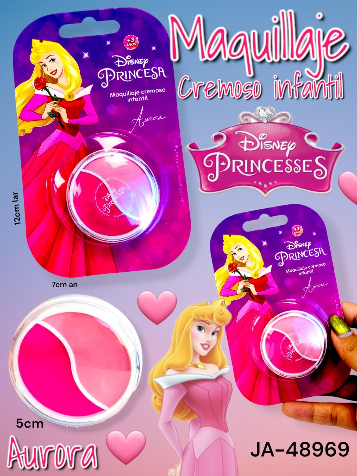 Maquillaje Cremoso Infantil En Blister PRINCESAS AURORA