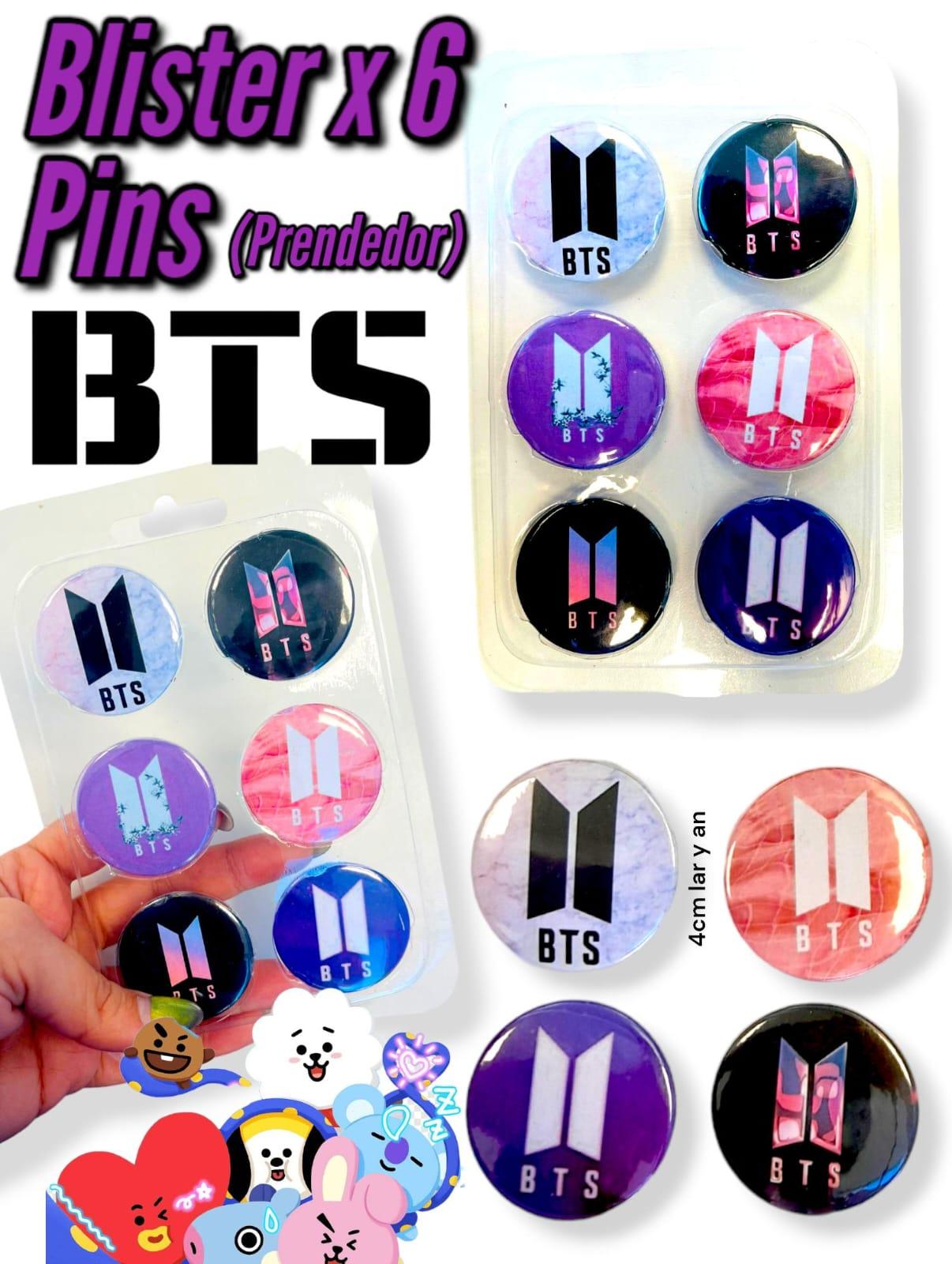Blister x 6 PINS (Prendedor) BTS