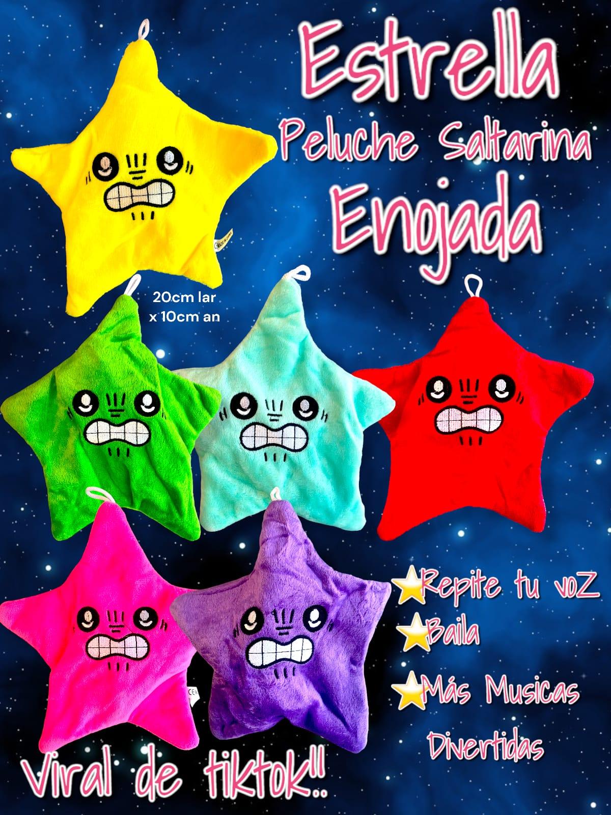 Estrella Peluche Saltarina ENOJADA Viral de Tik Tok