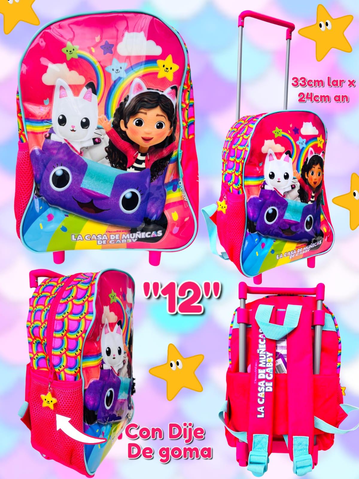 Mochila Carro "12" Gaby y la Casa de Las Muñecas Arcoiris