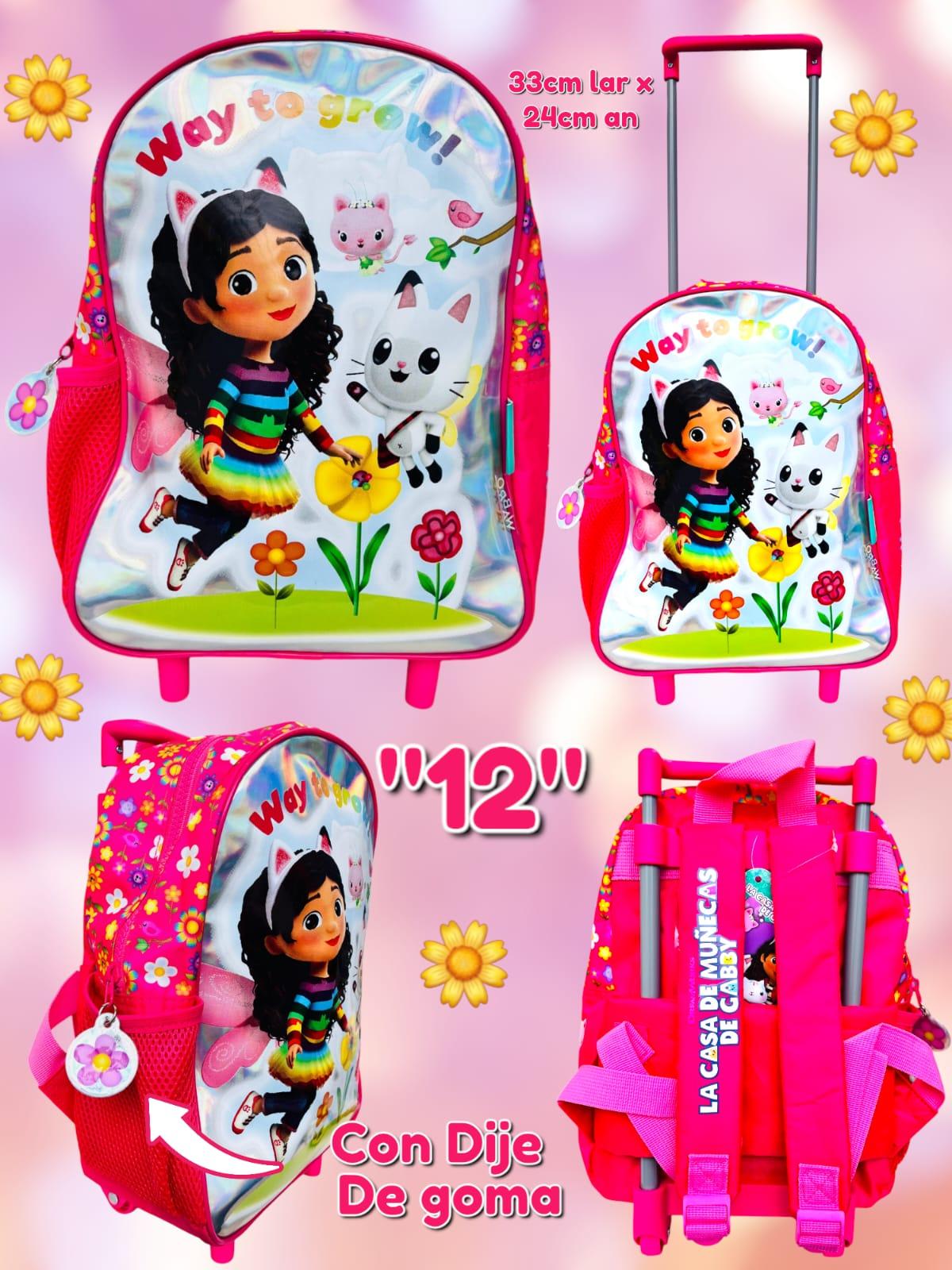 Mochila Carro "12" Gaby y la Casa de Las Muñecas Flores