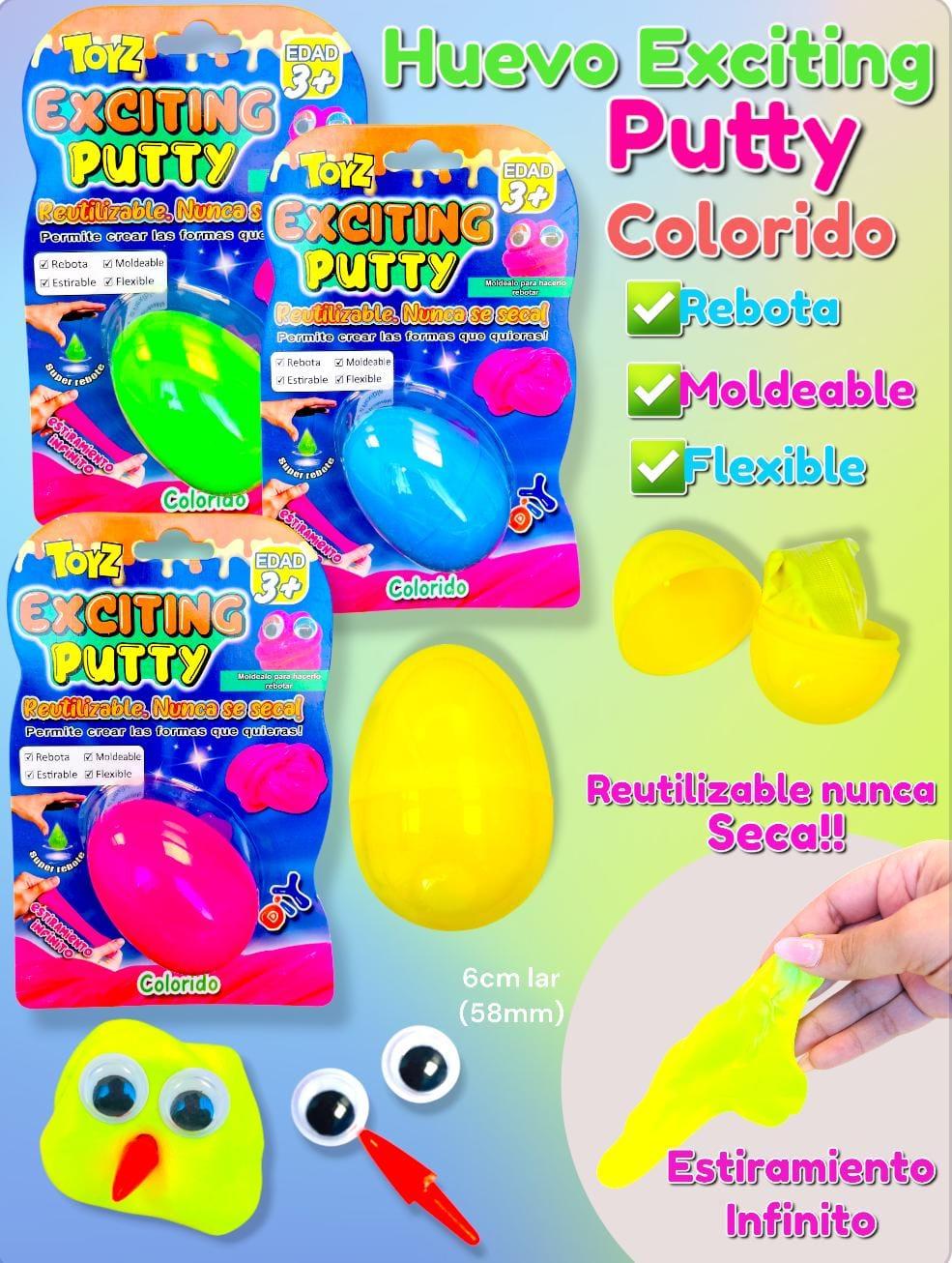 Huevo Exciting Putty Colorido 