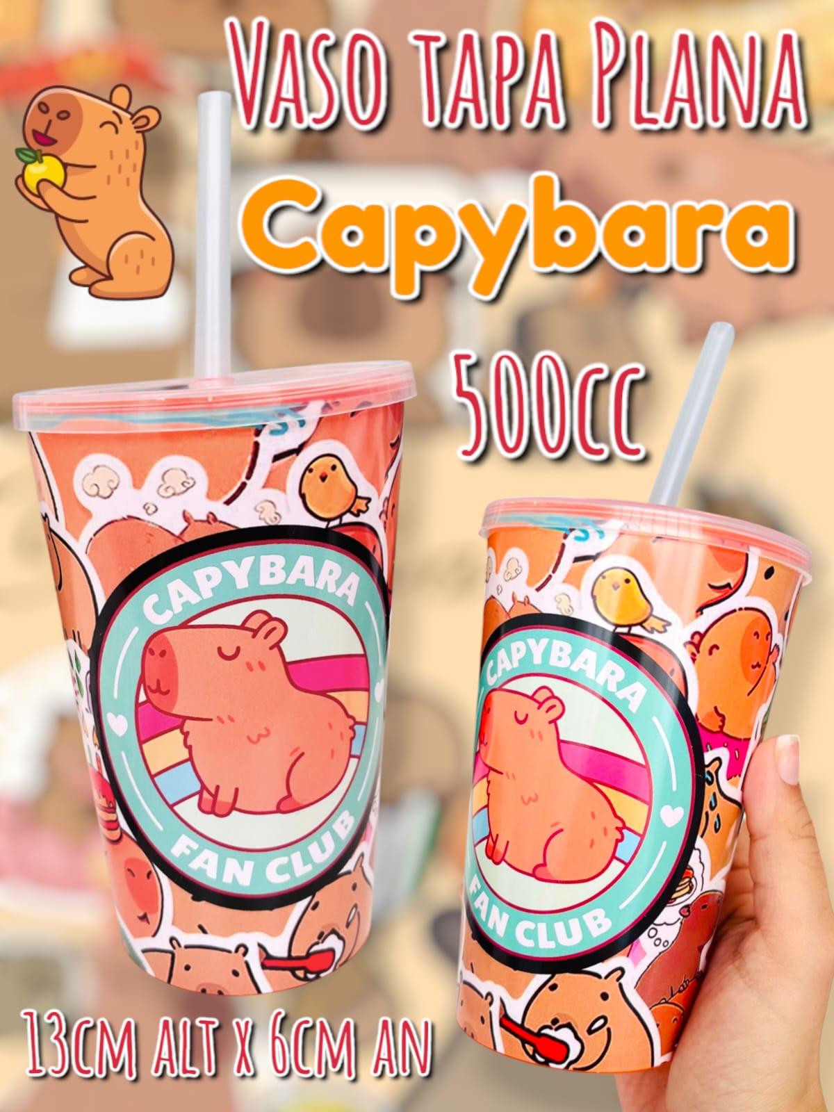 Vaso Tapa Plana Capybara 500cc