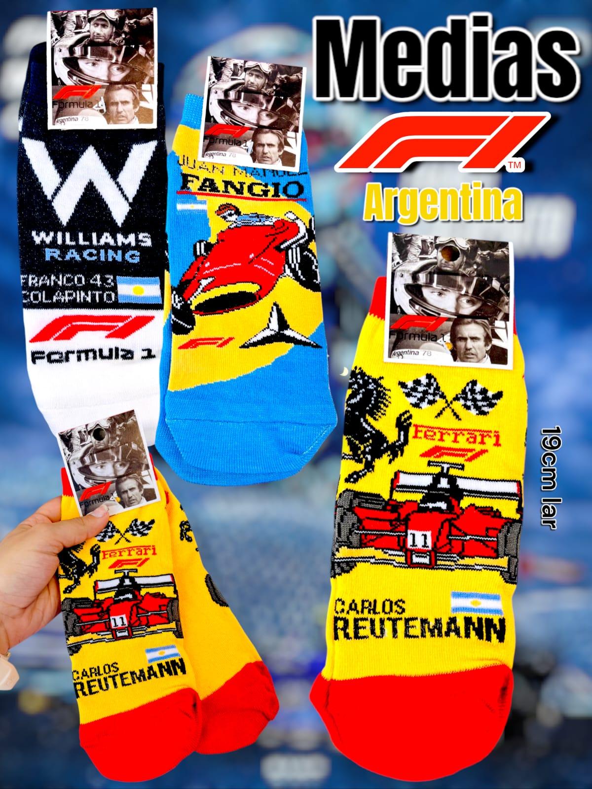 Set de 12 Pares de Medias Formula 1 Argentina 
