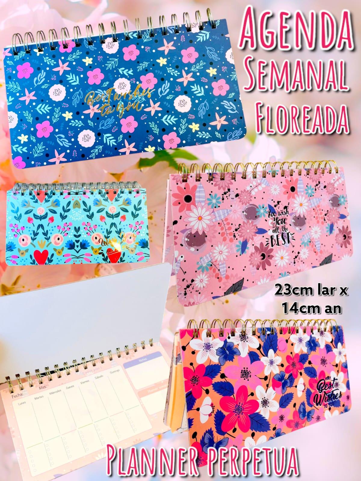 Agenda Semanal Floreada Perpetua Planner