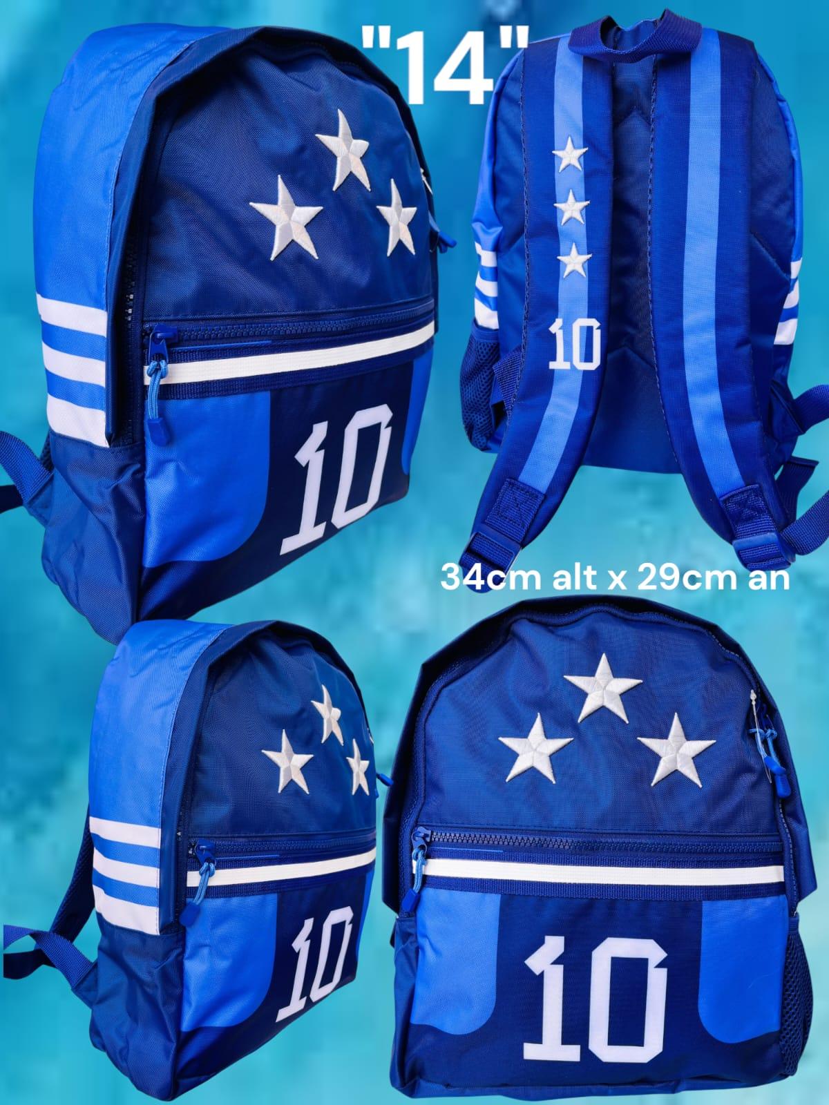 Mochila Espalda "14" Seleccion Argentina 10 Messi Campeon del Mundo