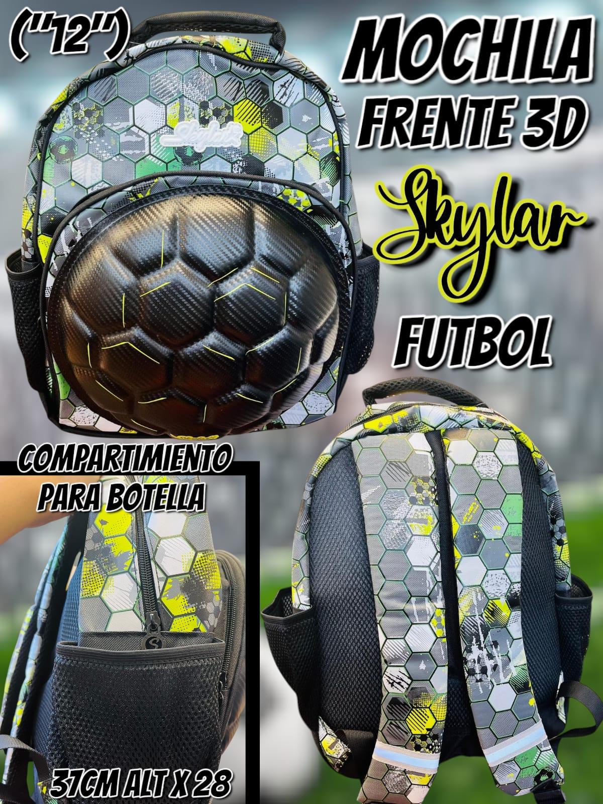 Mochila ("12") Frente 3D Skylar Futbol