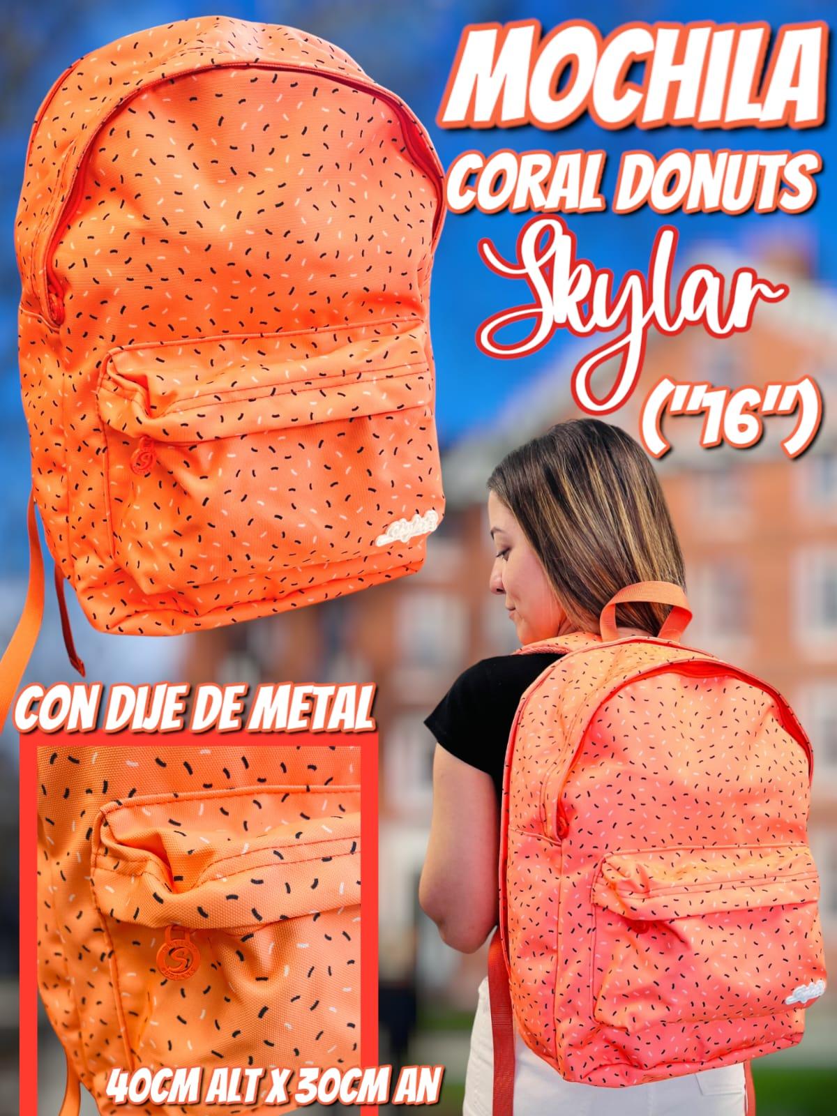 Mochila Coral Donuts Skylar ("16")
