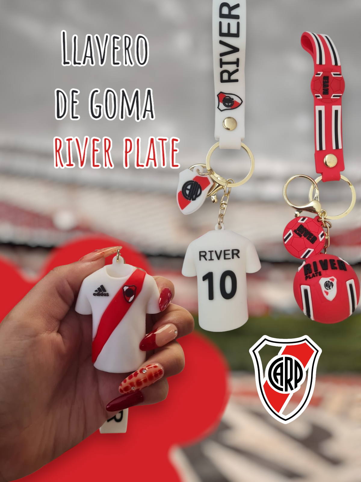 Llavero Premium De Goma River Plate