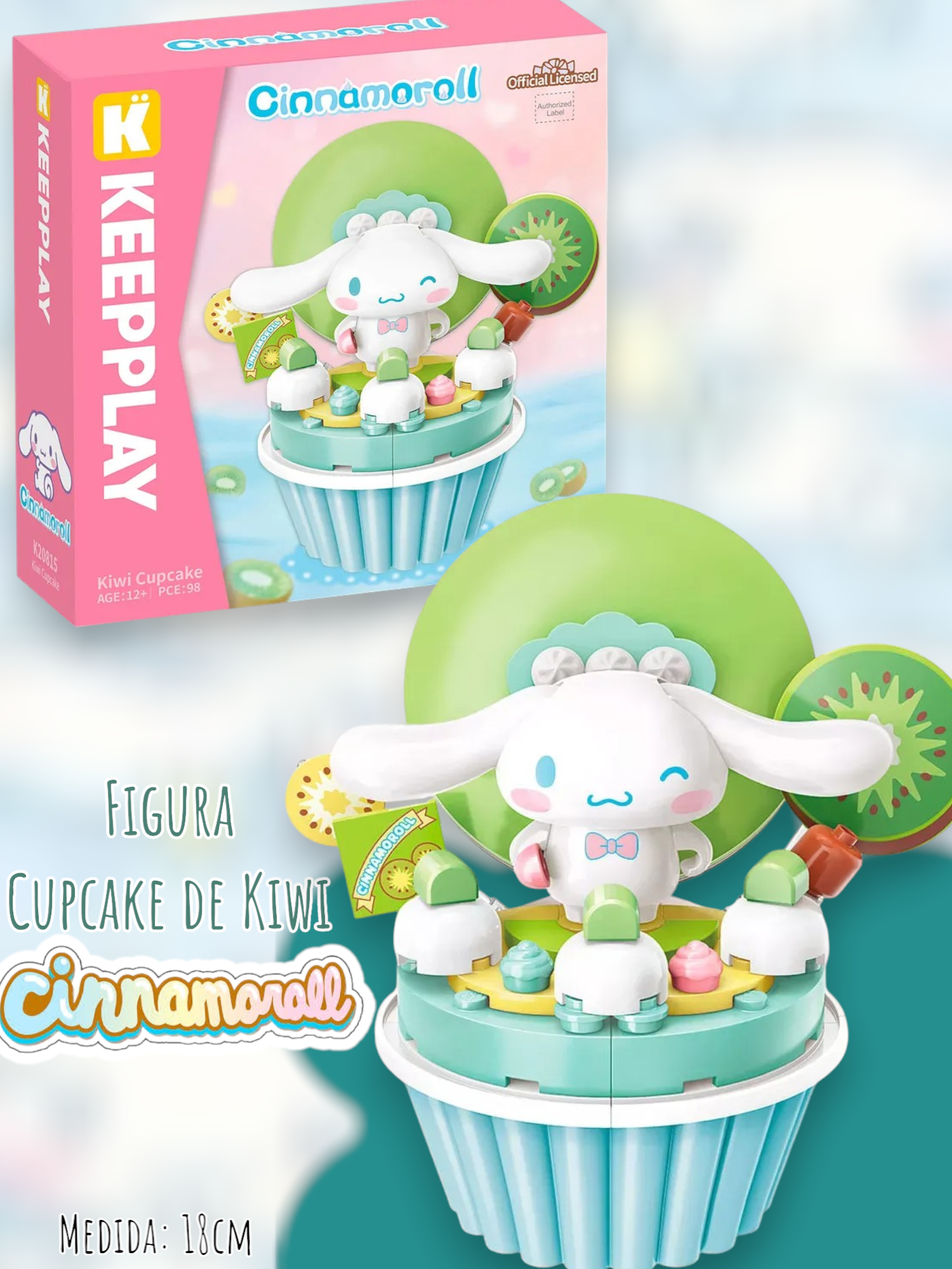 Hello Kitty Figura Cupcake de Kiwi "Cinnamoroll" 18cm