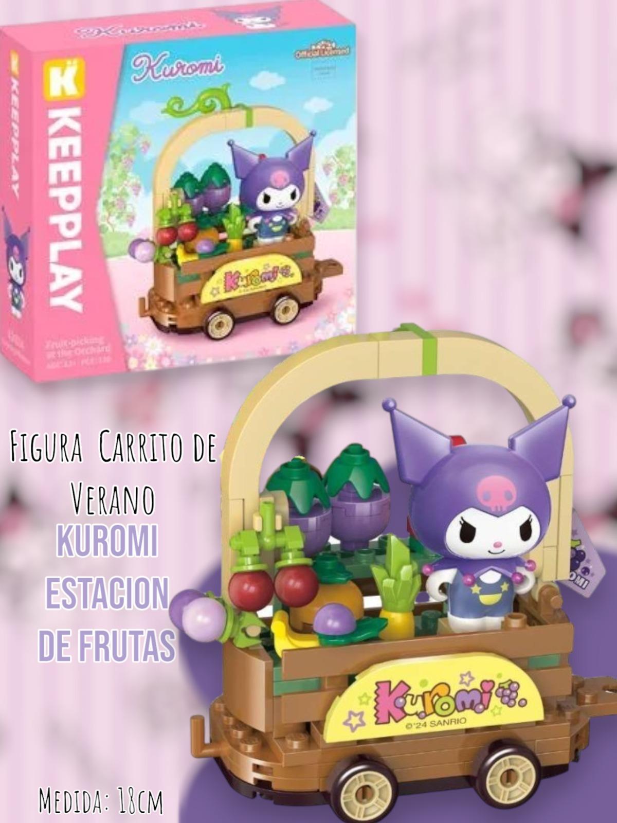 KEEPLAY Hello Kitty - Carrito de Verano 18cm. "Kuromi- Estacion de Frutas"