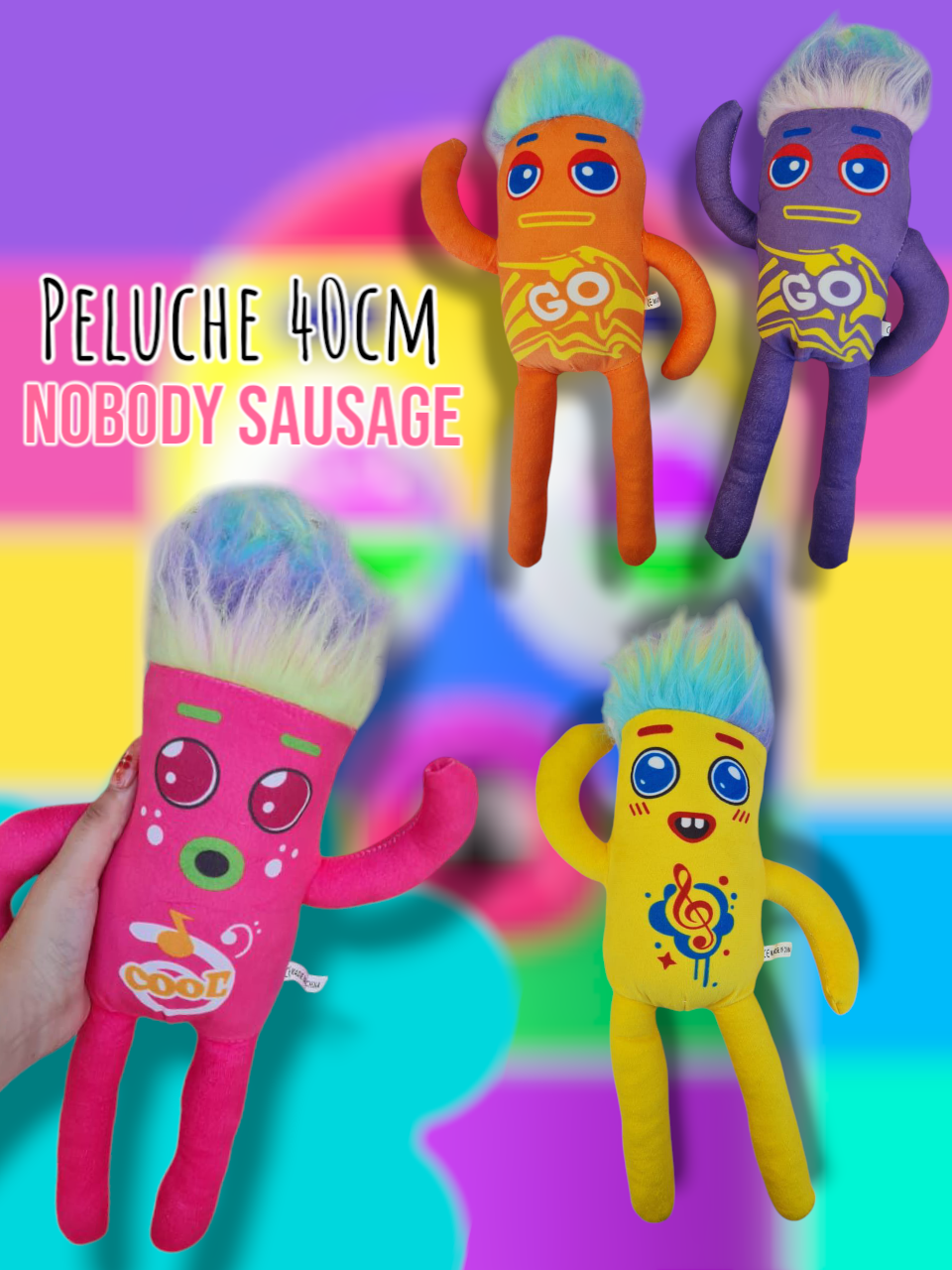 Peluche 40cm Nobody Sausage