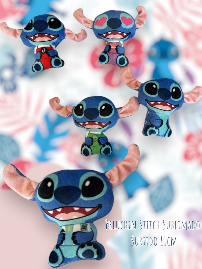 Peluchin Stitch Sublimado Surtido 11cm
