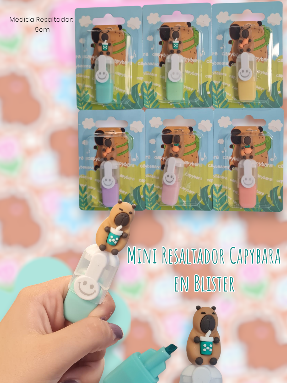 Mini Resaltador Capybara en Blister