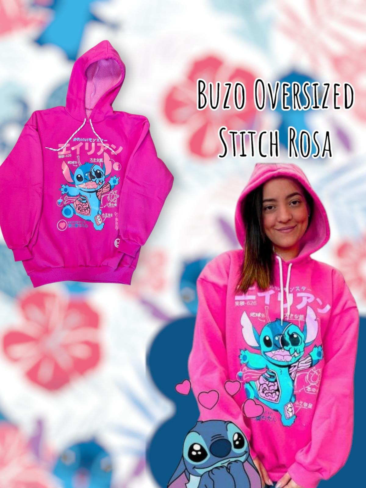 Buzo Oversized Stitch Rosa OUCHI