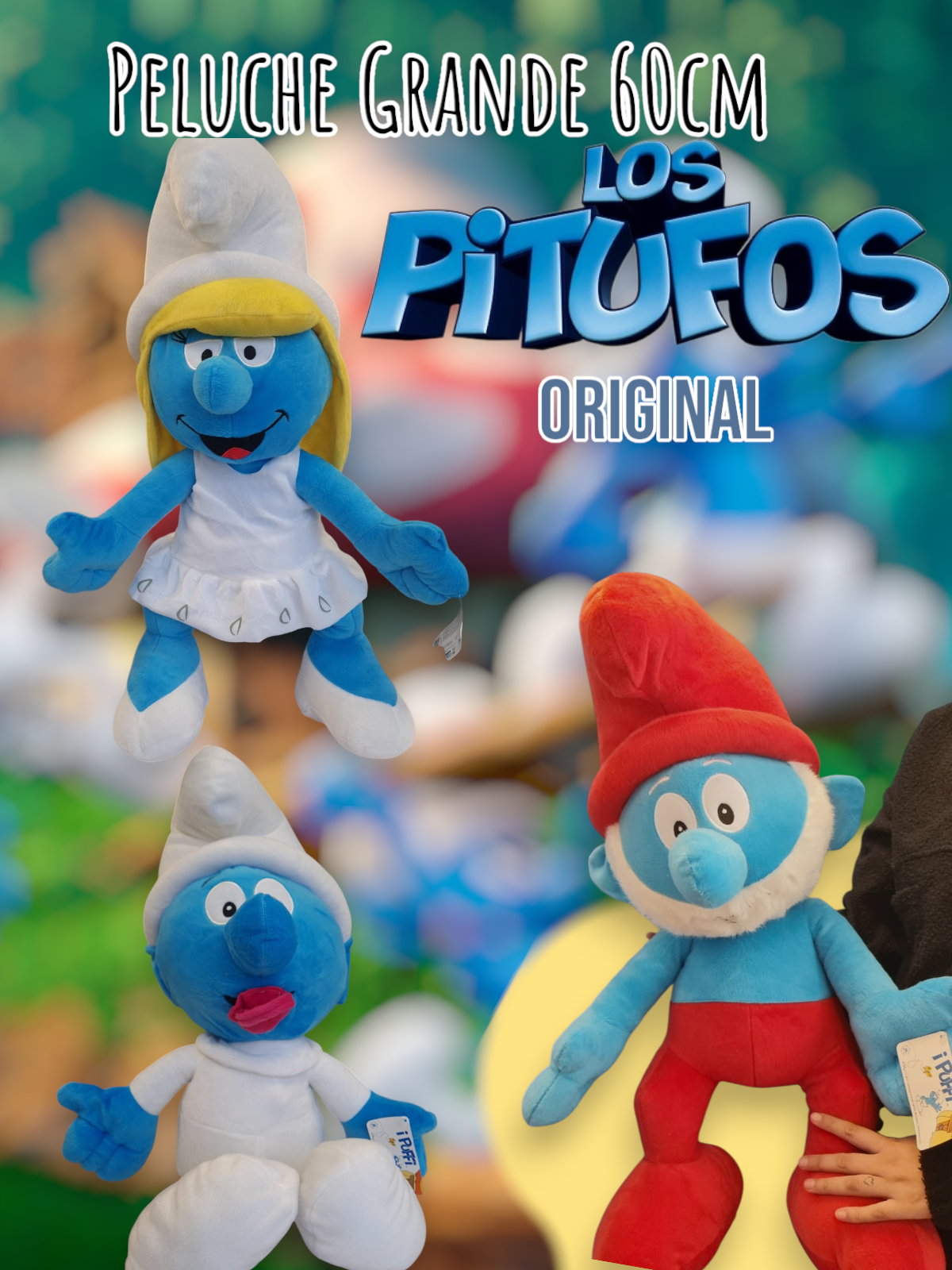 Peluche Grande Los Pitufos Original 60cm