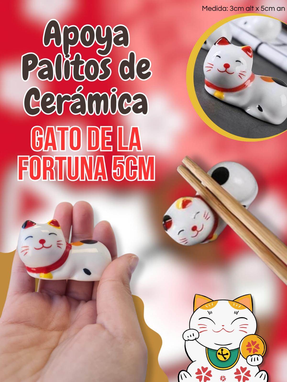 Apoya Palitos de Ceramica Gato De La Fortuna 5cm