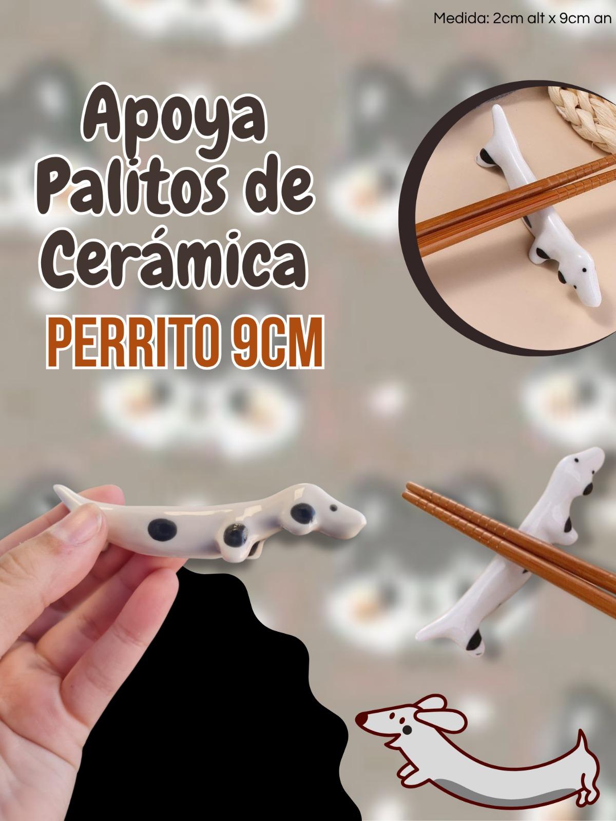 Apoya Palitos de Ceramica Perrito 9cm