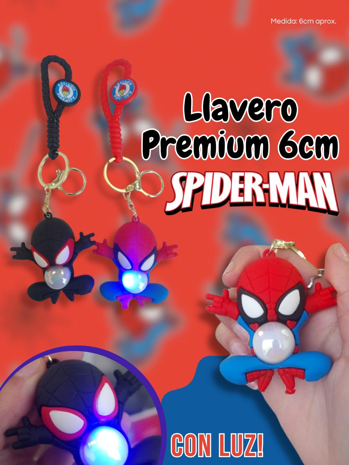 Llavero Premium con Luz Spiderman 6cm