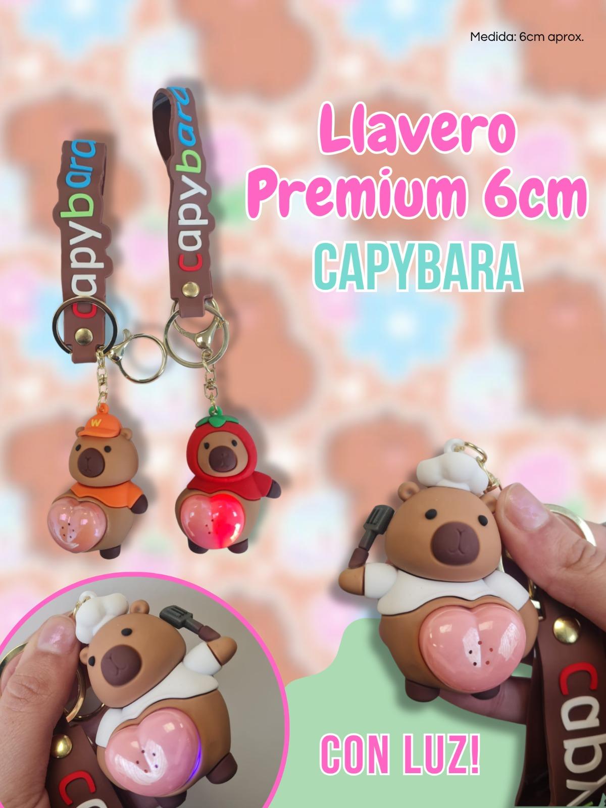 Llavero Premium con Luz Capybara 6cm