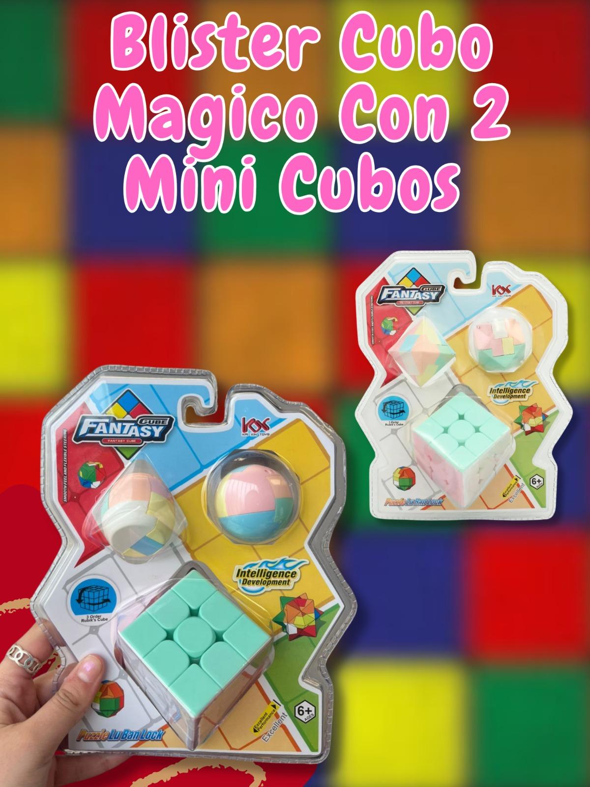 Blister Cubo Magico Con 2 Mini Cubos