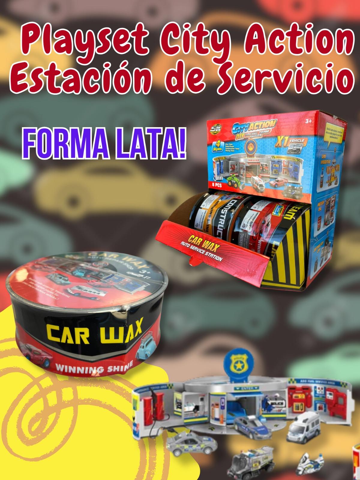 Playset City Action Estacion de Servicio Forma Lata