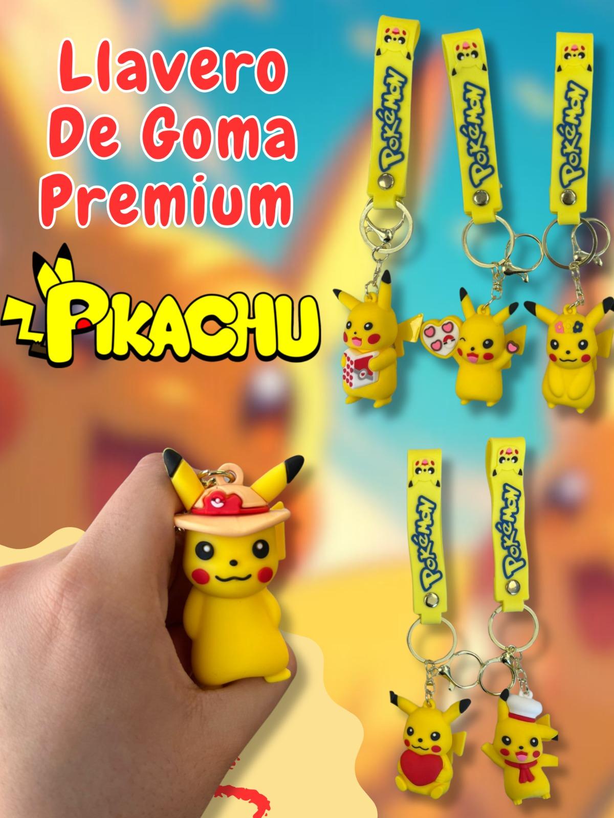 Llavero De Goma Premium Pikachu
