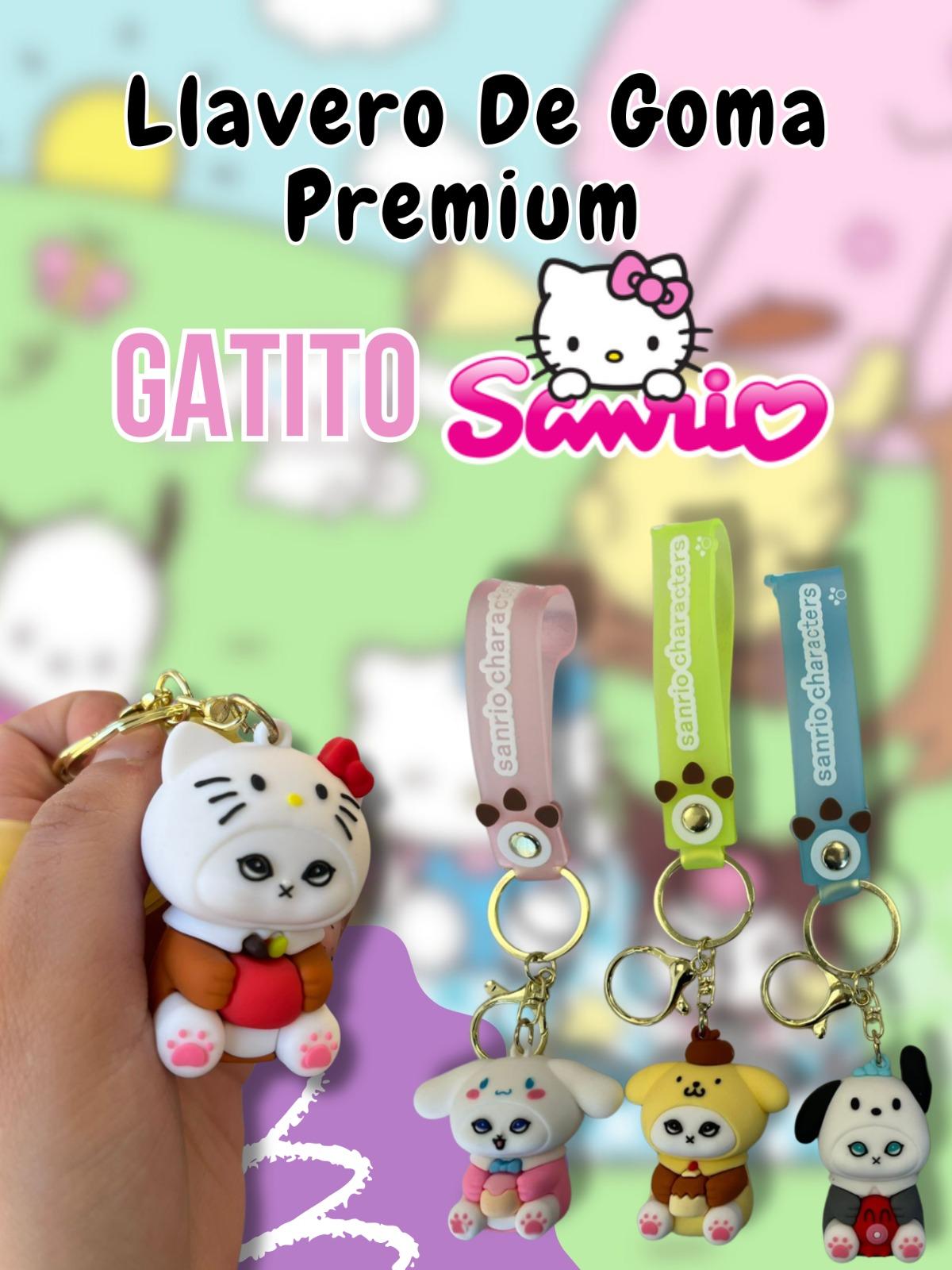 Llavero De Goma Premium Gatito Sanrio