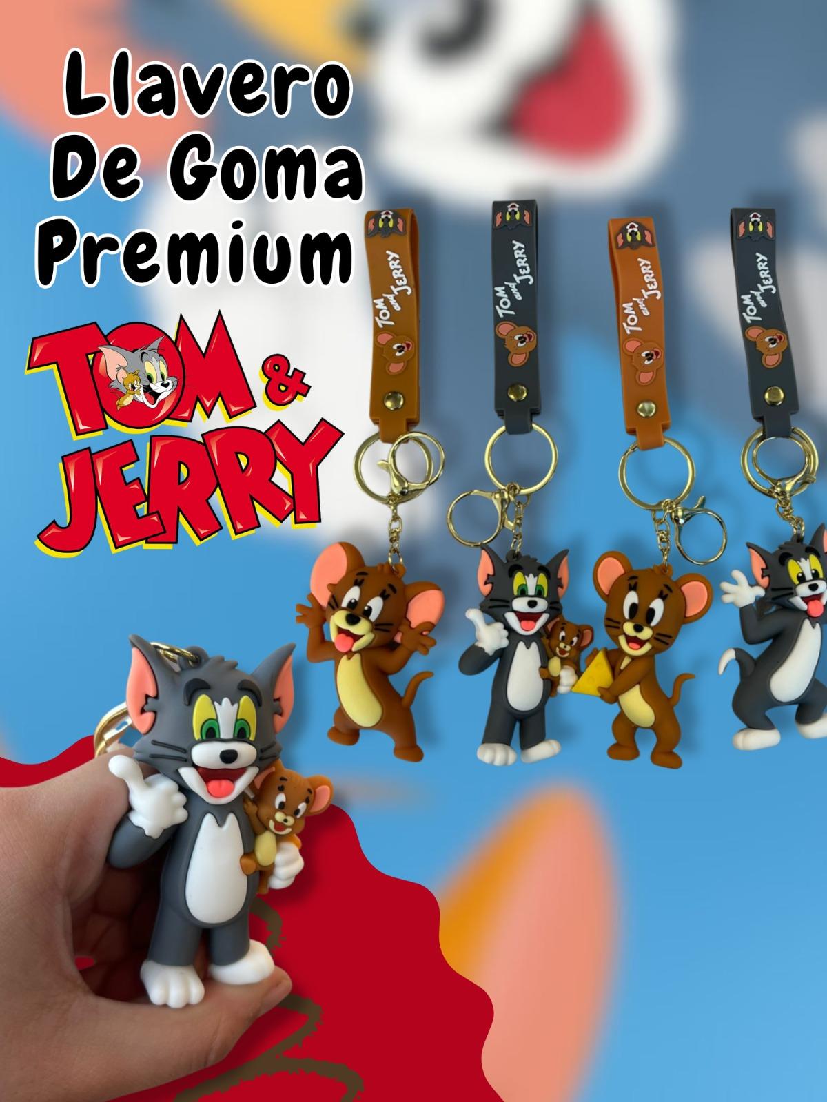 Llavero De Goma Premium Tom y Jerry