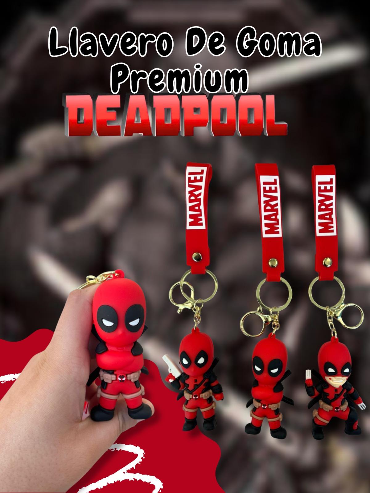 Llavero De Goma Premium Deadpool