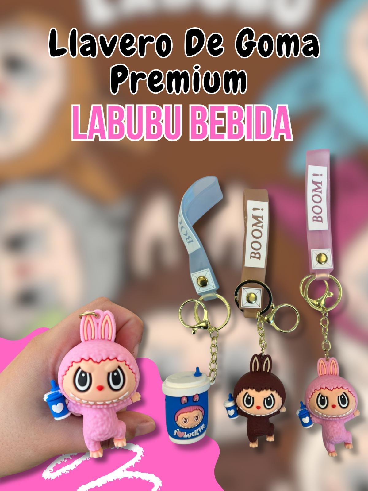 Llavero De Goma Premium Labubu Bebida
