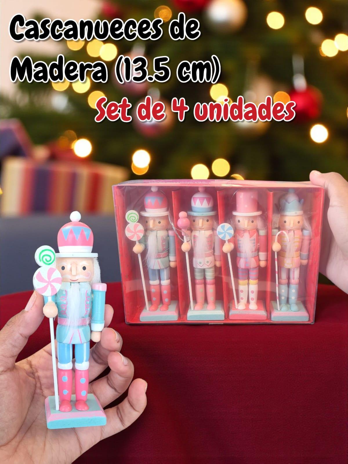 Set x 4 Cascanueces de Madera Linea Pastel