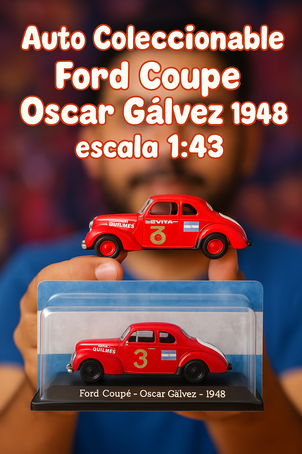 Auto Coleccionable Ford Coupe Oscar Galvez 1948 escala 1:43
