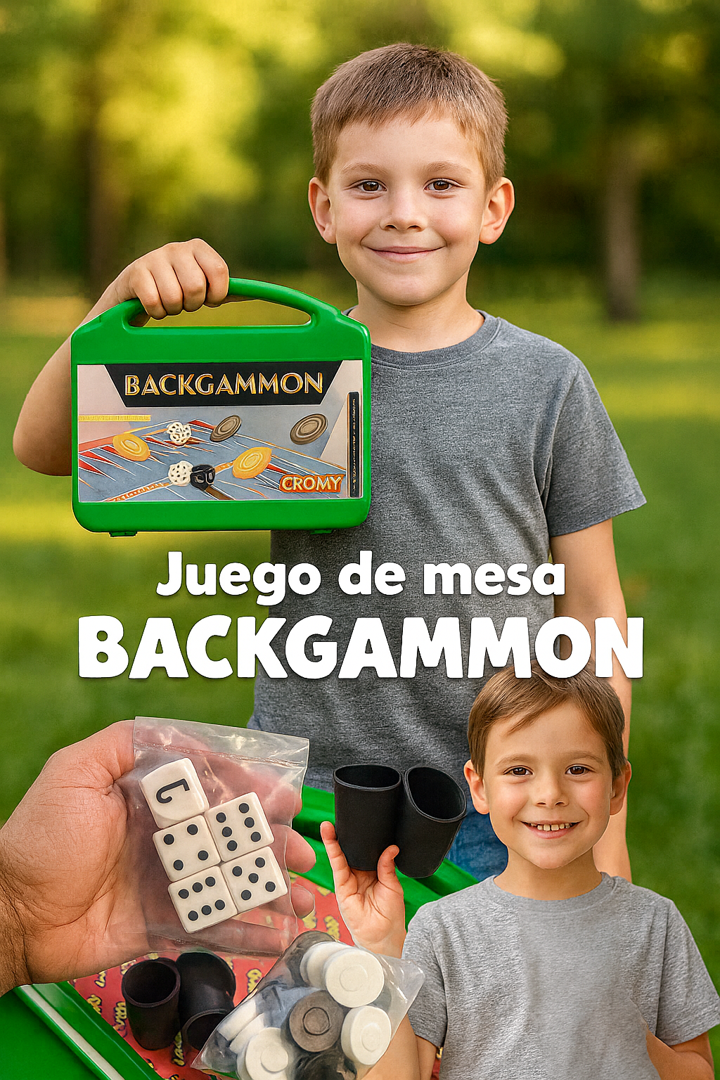 Valija Backgamon Juego De Mesa Cromy